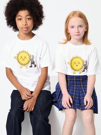 เสื้อยืดสเวตเชิ้ตพิมพ์ลายลับ Uniqlo Kids แขนยาว ลาย Mario Kart World (ญี่ปุ่น) 491378