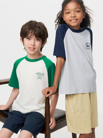 유니클로 키즈 셋업 일본 반바지 에어리즘 코튼 세트 2컬러 481986