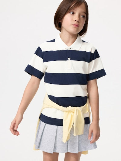 Uniqlo Kids' T-shirt, Japanese long-sleeved T-shirt, washable Milano rib sweater, 3 colors 