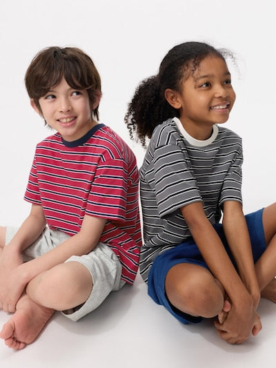 유니클로 키즈 셋업 일본 반바지 에어리즘 코튼 세트 2컬러 481987