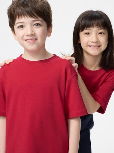 Uniqlo Kids' T-shirt, Japanese long-sleeved T-shirt, washable Milano rib sweater, 3 colors 