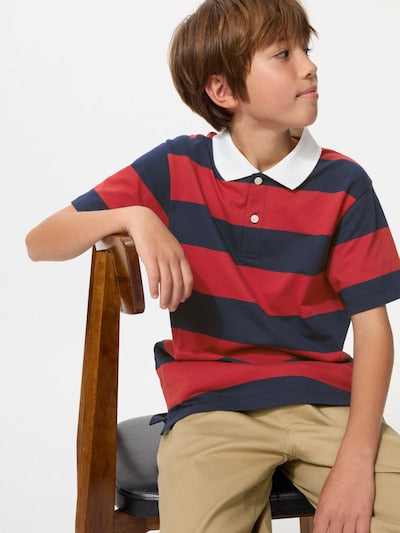 Uniqlo Kids' T-shirt, Japanese long-sleeved T-shirt, washable Milano rib sweater, 3 colors 