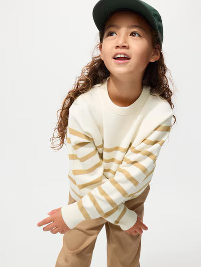 유니클로 키즈 티셔츠 일본 긴팔티 워셔블 밀라노 리브 스웨터 3컬러