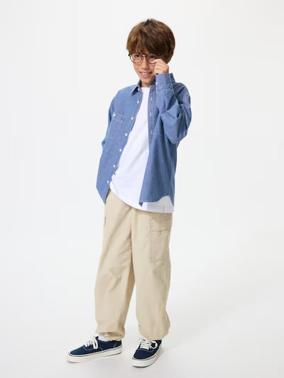 Uniqlo Kids Pants Japanese Jeans Wide Fit 4478128 4 Colors 