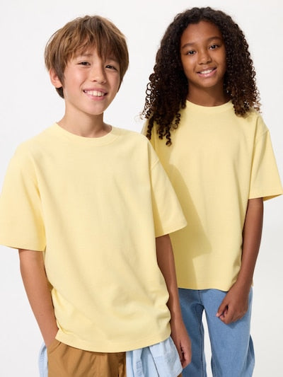 Uniqlo Kids' T-shirt, Japanese long-sleeved T-shirt, washable Milano rib sweater, 3 colors 