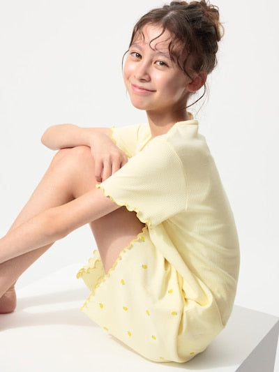 Uniqlo Kids' T-shirt, Japanese long-sleeved T-shirt, washable Milano rib sweater, 3 colors 