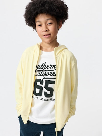 Uniqlo Kids' T-shirt, Japanese long-sleeved T-shirt, washable Milano rib sweater, 3 colors 