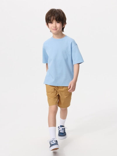 Uniqlo Kids' T-shirt, Japanese long-sleeved T-shirt, washable Milano rib sweater, 3 colors 