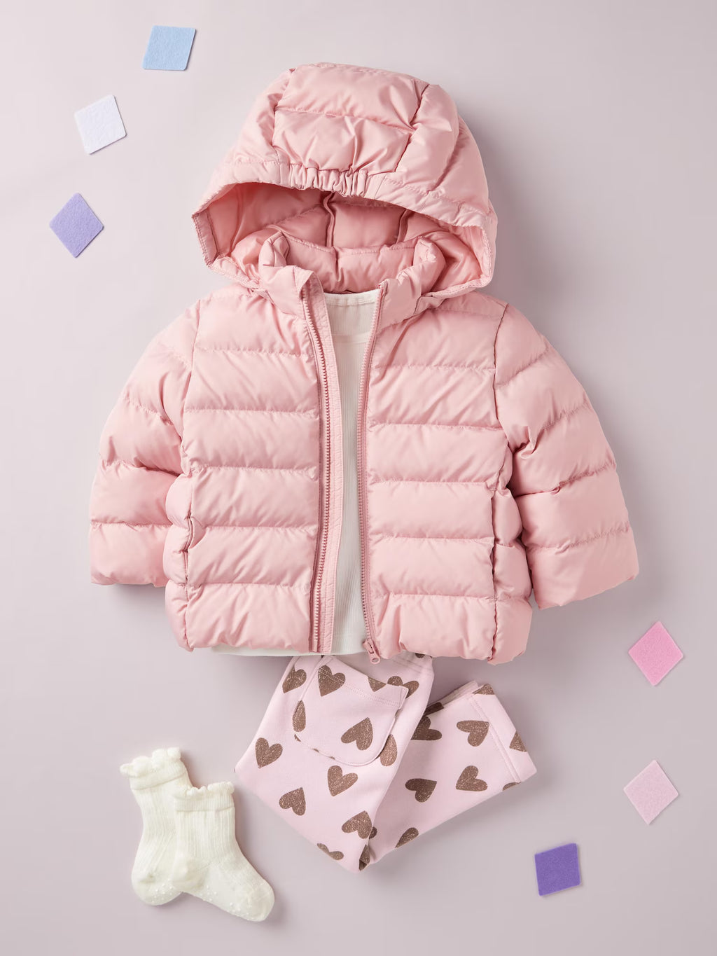 일본 유니클로 베이비 패딩 퍼프텍 워셔블 파카 3컬러