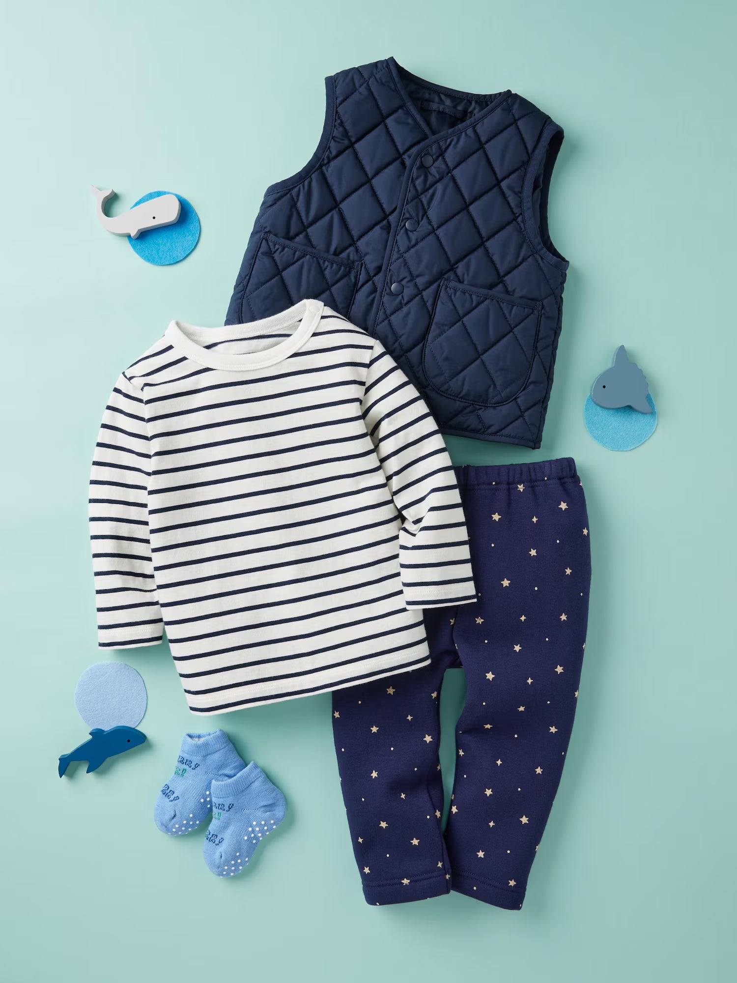 일본 유니클로 베이비 패딩 조끼 퍼프 테크 워셔블 포켓터블 베스트 3컬러