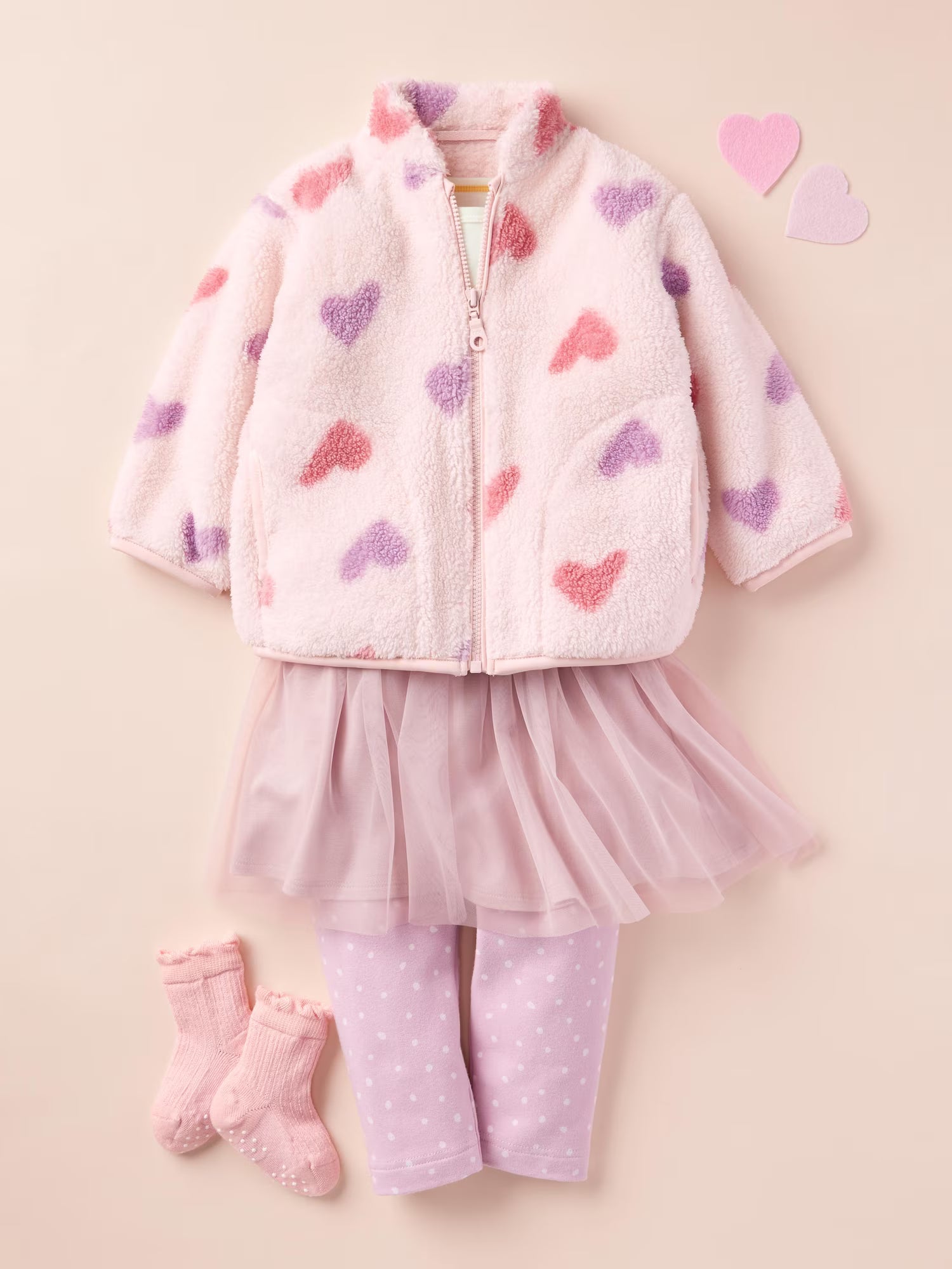 유니클로 베이비 후리스 플러피 별 하트 토틀러 풀집 일본 자켓 2컬러