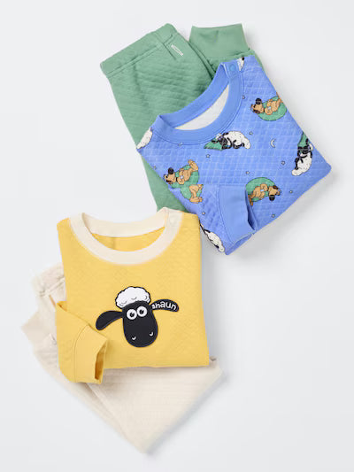 유니클로 베이비 잠옷 일본 겨울 클레이 애니메이션 퀼트 파자마 478442 숀