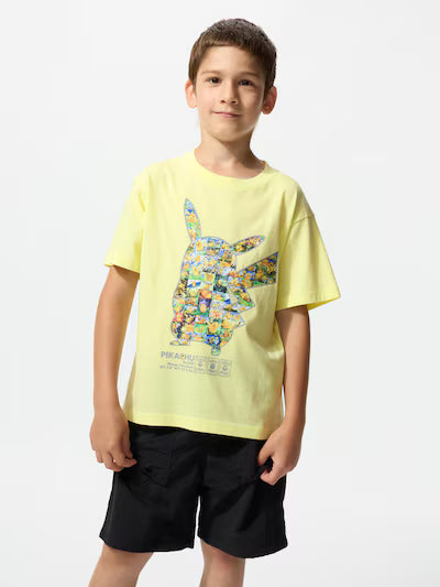 유니클로 키즈 티셔츠 일본 반팔티 포켓몬 UT 피카츄 479900 옐로우
