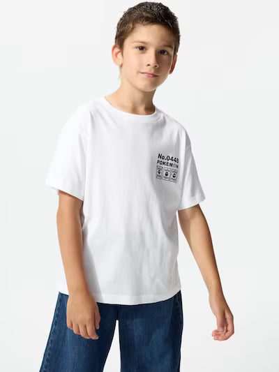 유니클로 키즈 티셔츠 일본 포켓몬 UT 루카리오 반팔티 479903 화이트