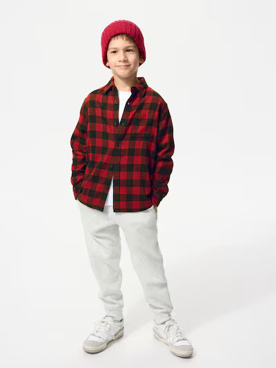 유니클로 키즈 셔츠 일본 플란넬 체크 긴팔 남방 482995 3컬러