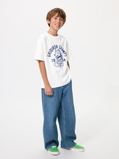 Uniqlo Kids' T-shirt, Japanese long-sleeved T-shirt, washable Milano rib sweater, 3 colors 