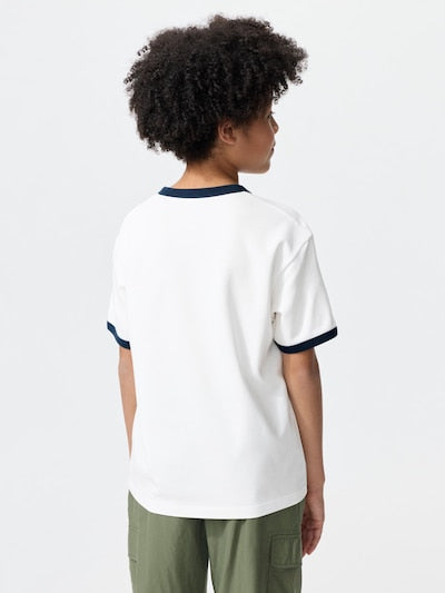 Uniqlo Kids' T-shirt, Japanese long-sleeved T-shirt, washable Milano rib sweater, 3 colors 