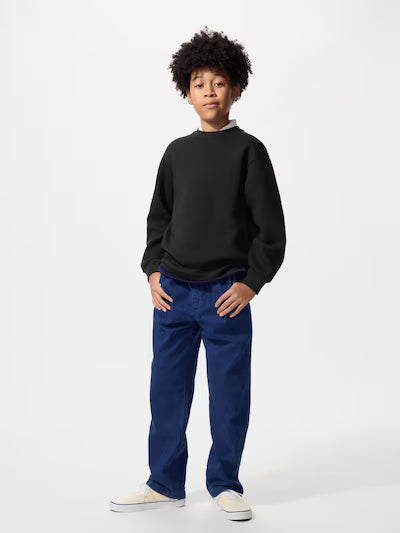 유니클로 키즈 티셔츠 일본 맨투맨 루즈핏 긴팔티 무지 디자인 2컬러 483447