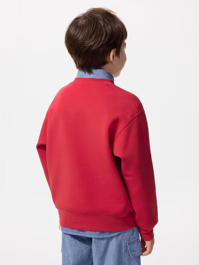 유니클로 키즈 티셔츠 일본 맨투맨 루즈핏 긴팔티 레드 컬러 483449