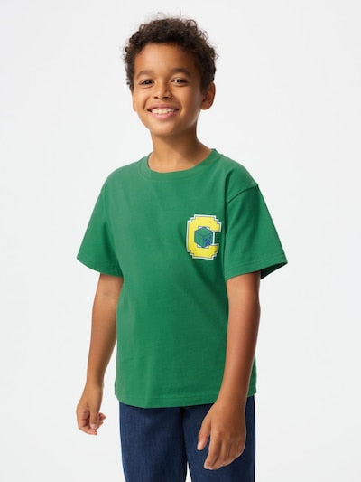 Uniqlo Kids T-shirt Japanese Short Sleeve UT Popmart Girls UT Gray 