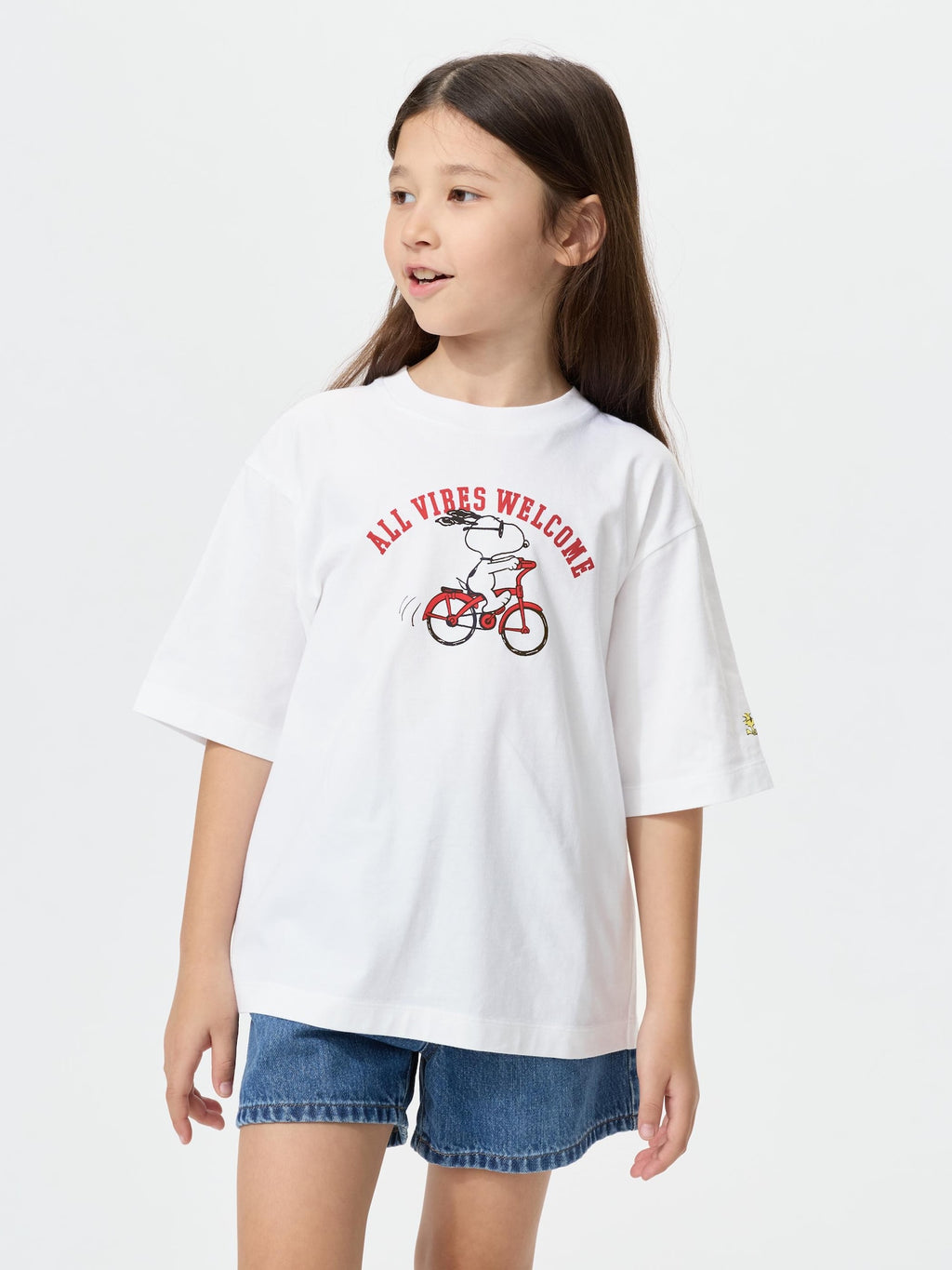 유니클로 티셔츠 일본 UNIQLO UT 걸스 찰리 브라운 스누피 오버핏 반팔티 484222