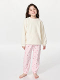 유니클로 키즈 잠옷 일본 UNIQLO 아동복 걸스 보아 긴팔 파자마 세트 2컬러 485418