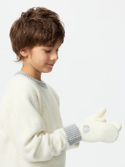 유니클로 키즈 장갑 일본 카우스 윈터 히트텍 수플레안 니트 글러브 485492 3컬러