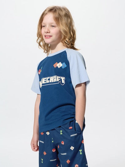유니클로 바지 일본 UNIQLO 마인크래프트 코튼 스테테코 487660 블루