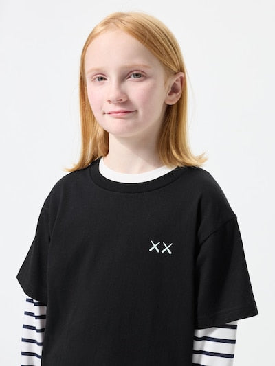 เสื้อยืดสเวตเชิ้ตพิมพ์ลายลับ Uniqlo Kids แขนยาว ลาย Mario Kart World (ญี่ปุ่น) 491378