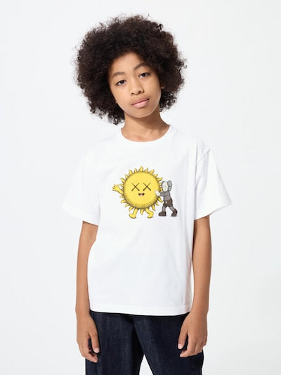 เสื้อยืดสเวตเชิ้ตพิมพ์ลายลับ Uniqlo Kids แขนยาว ลาย Mario Kart World (ญี่ปุ่น) 491378