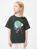 เสื้อยืดสเวตเชิ้ตพิมพ์ลายลับ Uniqlo Kids แขนยาว ลาย Mario Kart World (ญี่ปุ่น) 491378