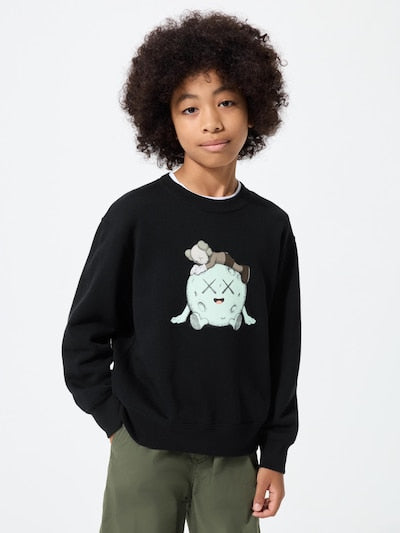 เสื้อยืดสเวตเชิ้ตพิมพ์ลายลับ Uniqlo Kids แขนยาว ลาย Mario Kart World (ญี่ปุ่น) 491378