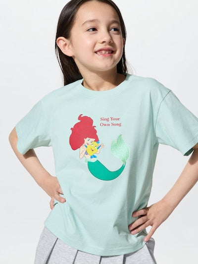 유니클로 키즈 반팔 일본 UNIQLO UT 디즈니 인어공주 티셔츠 489170