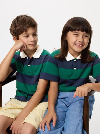 Uniqlo Kids' T-shirt, Japanese long-sleeved T-shirt, washable Milano rib sweater, 3 colors 