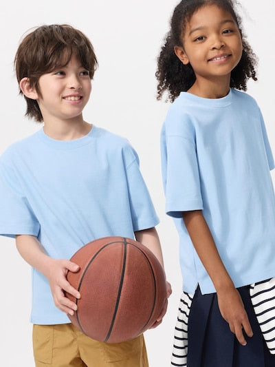 Uniqlo Kids' T-shirt, Japanese long-sleeved T-shirt, washable Milano rib sweater, 3 colors 