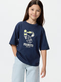 유니클로 티셔츠 일본 UNIQLO UT 걸스 찰리 브라운 스누피 오버핏 반팔티 484223