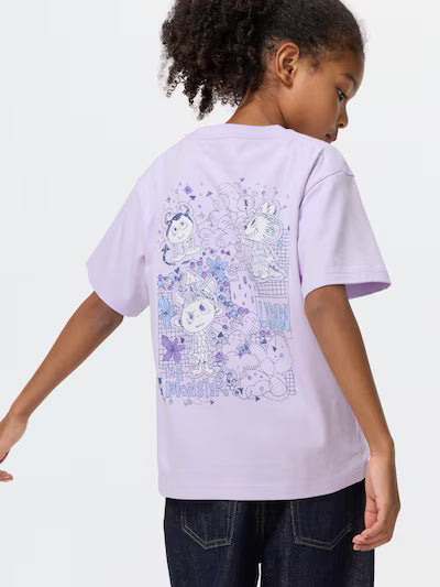 유니클로 키즈 티셔츠 일본 반팔티 UT 팝마트 유티 더 몬스터즈 퍼플