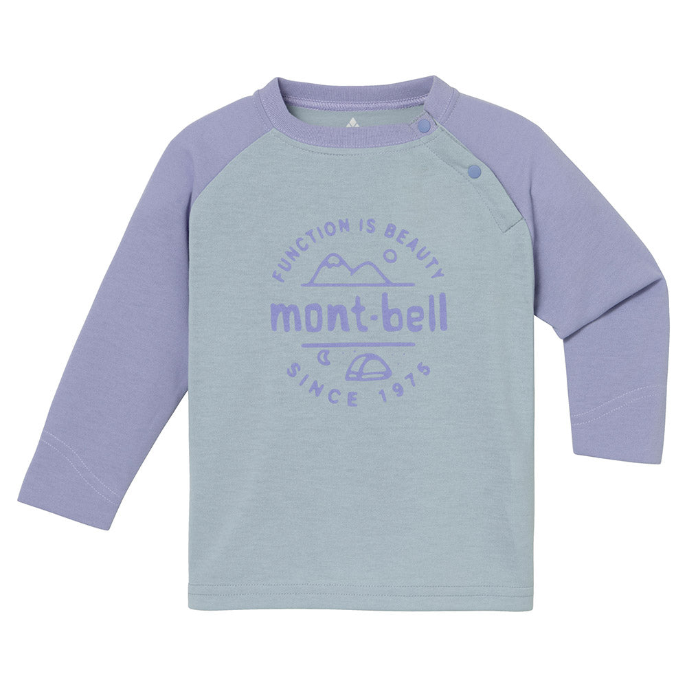 몽벨 티셔츠 일본 monbell 위크론 베이비 투톤 아기 긴팔티 80-90 3컬러