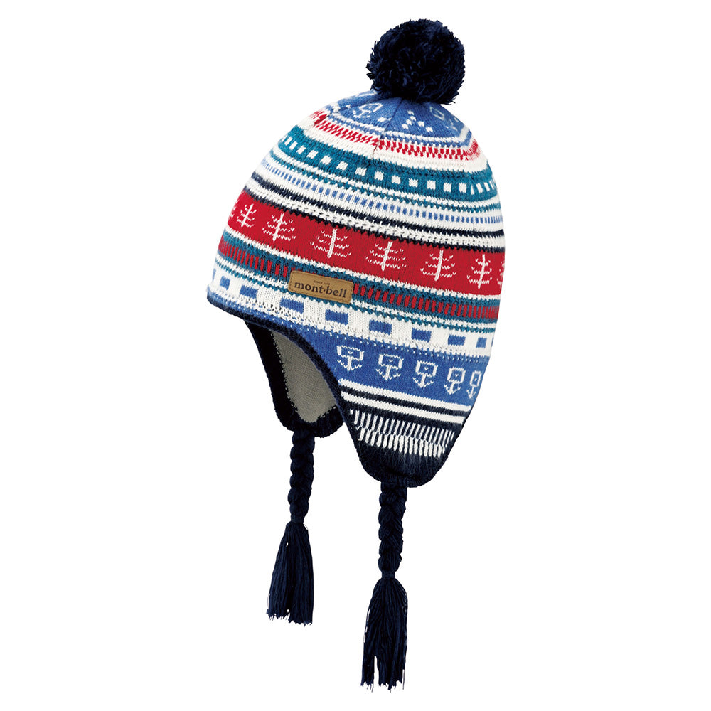 몽벨 키즈 모자 일본 라이트 자카드 티베탄 캡 이어워머 3컬러