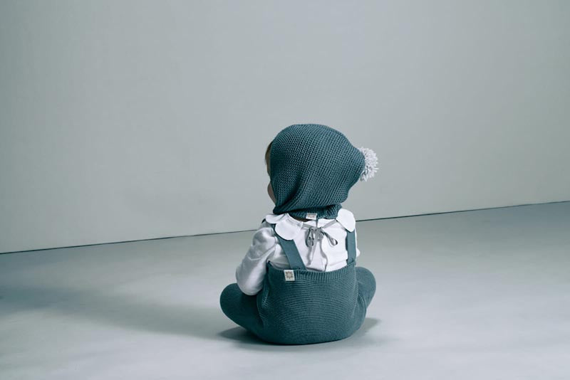 마르마르 키즈 모자 일본 베이비 방울 모자 보넷 세이지