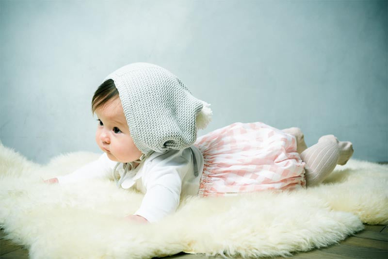 마르마르 키즈 모자 일본 베이비 방울 모자 보넷 하쿠지