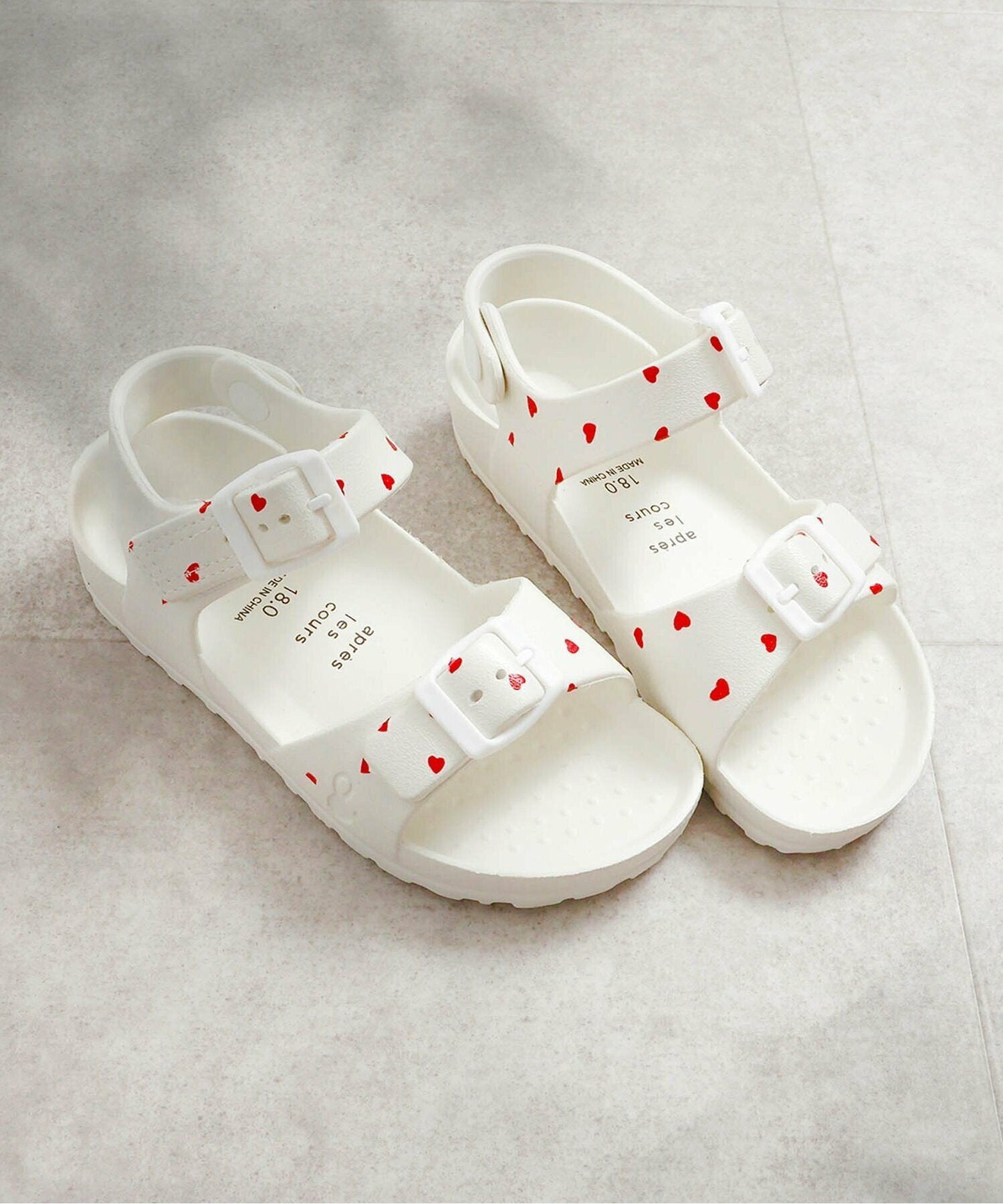 아프레레크루 샌들 일본 apres les cours 플라워 하트 EVA 신발 6컬러