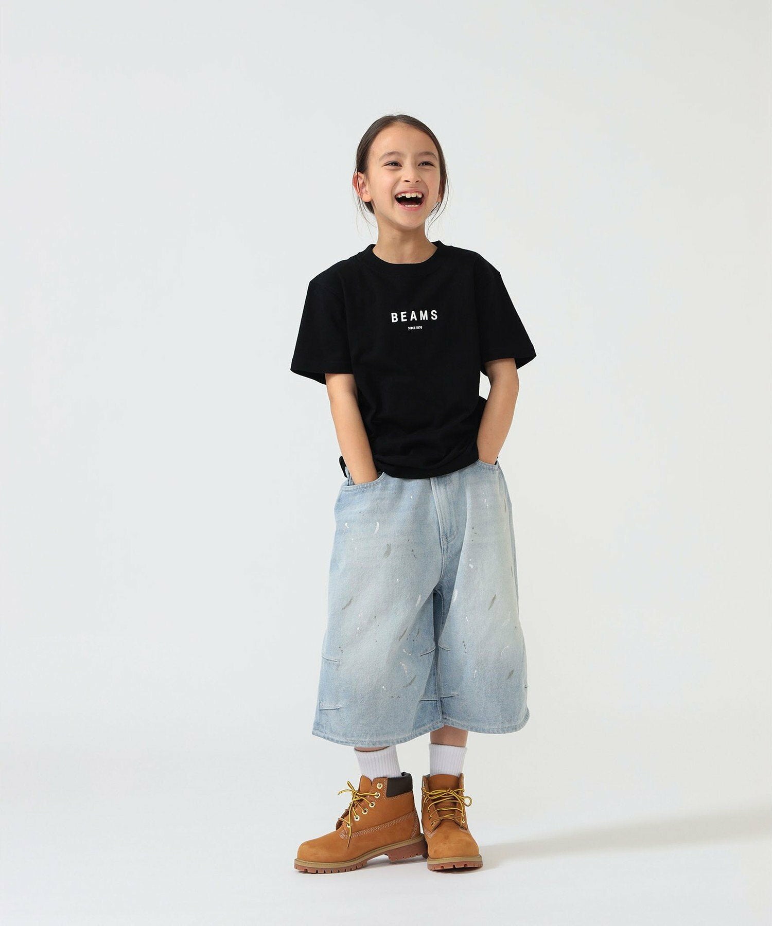 빔즈 키즈 반팔 일본 아동복 영문 브랜드 로고 티셔츠 4컬러