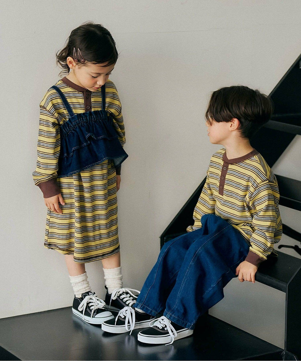 아프레 레 쿠르 긴팔 일본 apres les cours 헨리넥 멀티 보더 티셔츠 5컬러