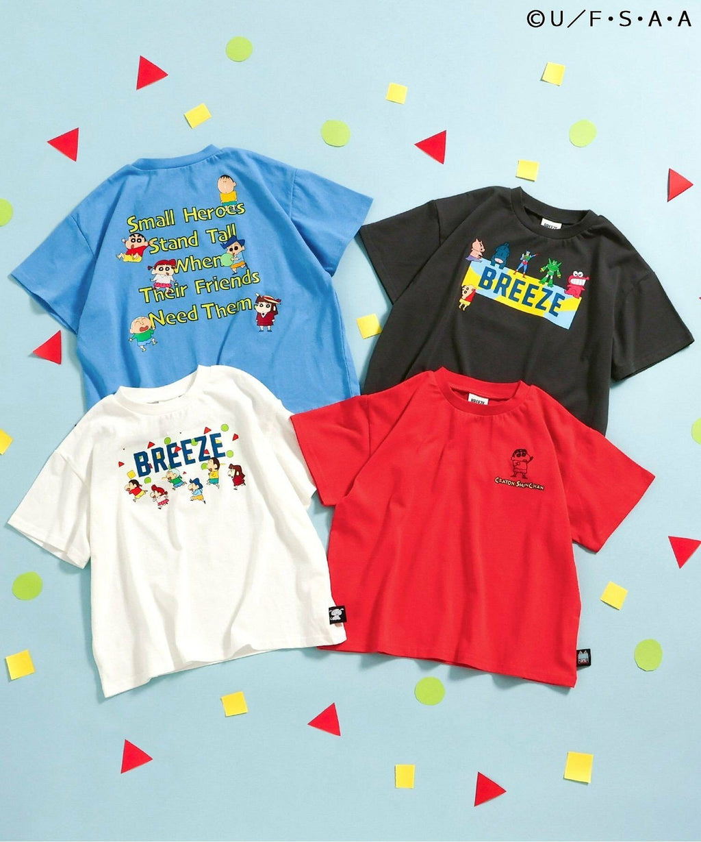 Breeze Short-Sleeved Japanese Children's Clothing Osamu Goods Collaboration Dot T-Shirt 4 Colors