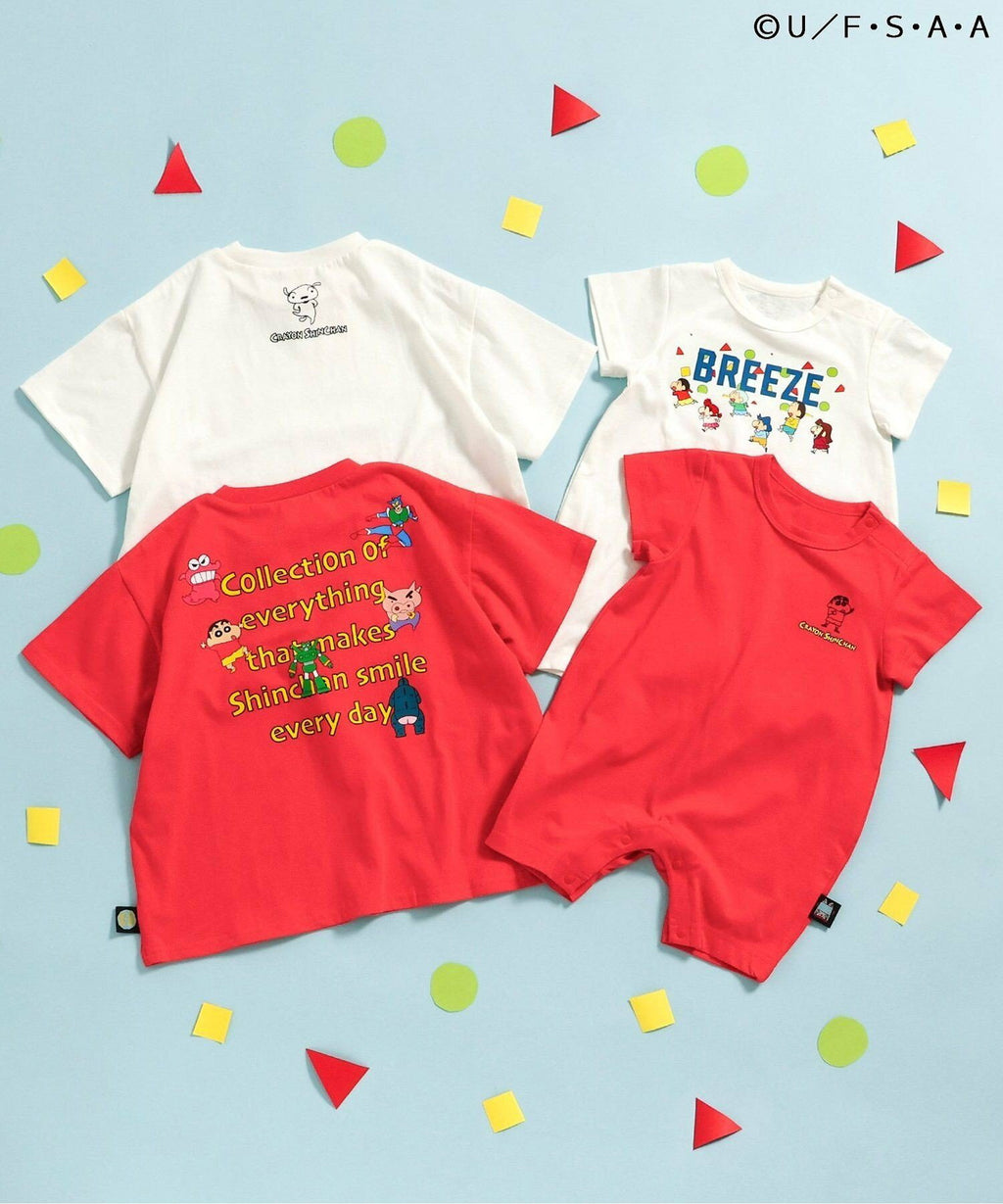 Breeze Short-Sleeved Japanese Children's Clothing Osamu Goods Collaboration Dot T-Shirt 4 Colors