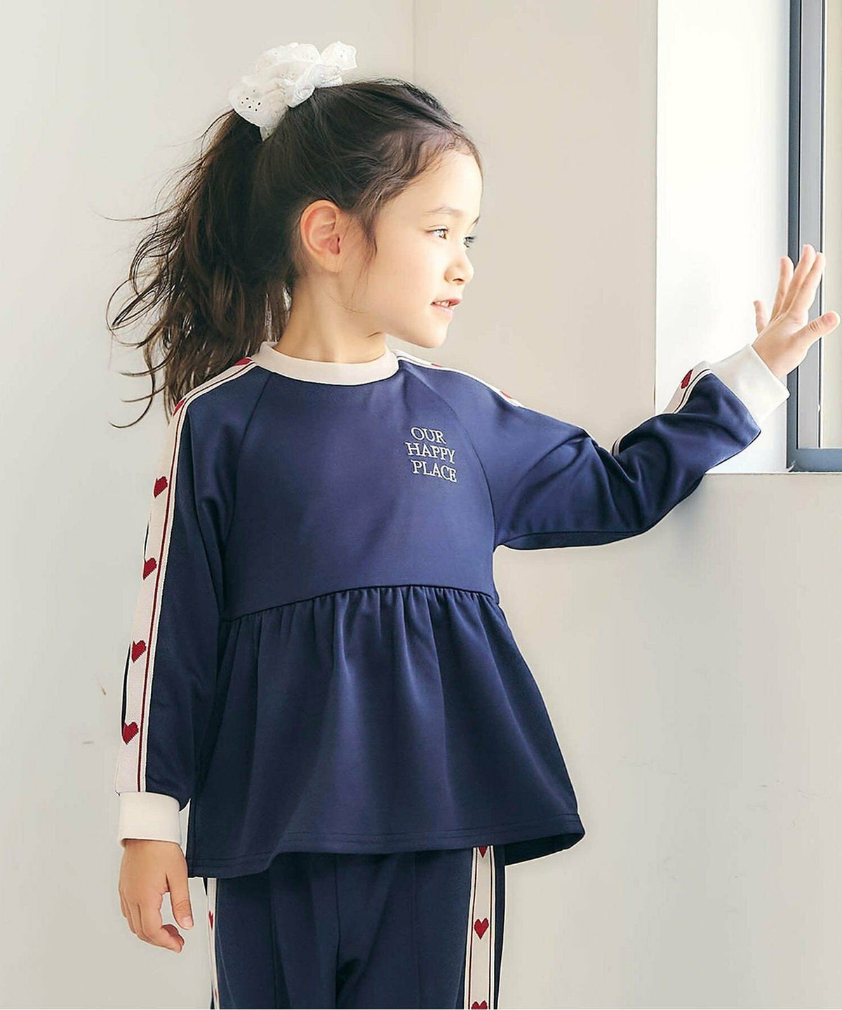 아프레 레 쿠르 긴팔 일본 apres les cours 하트 자가드 라인 티셔츠 3컬러