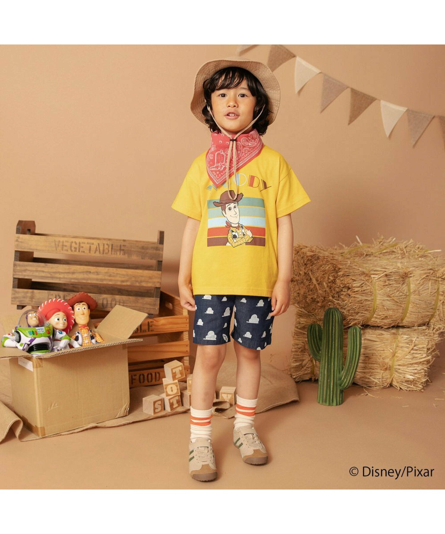 Áo thun in họa tiết 7 màu Branshes Petit Pas Assort Nhật Bản tay ngắn