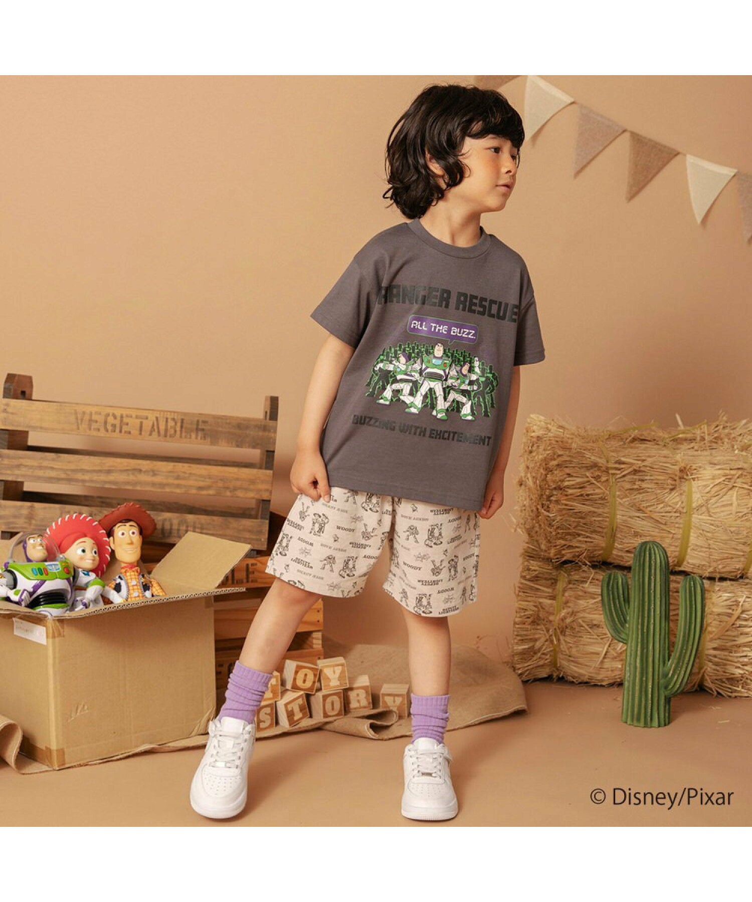 Áo thun in họa tiết 7 màu Branshes Petit Pas Assort Nhật Bản tay ngắn