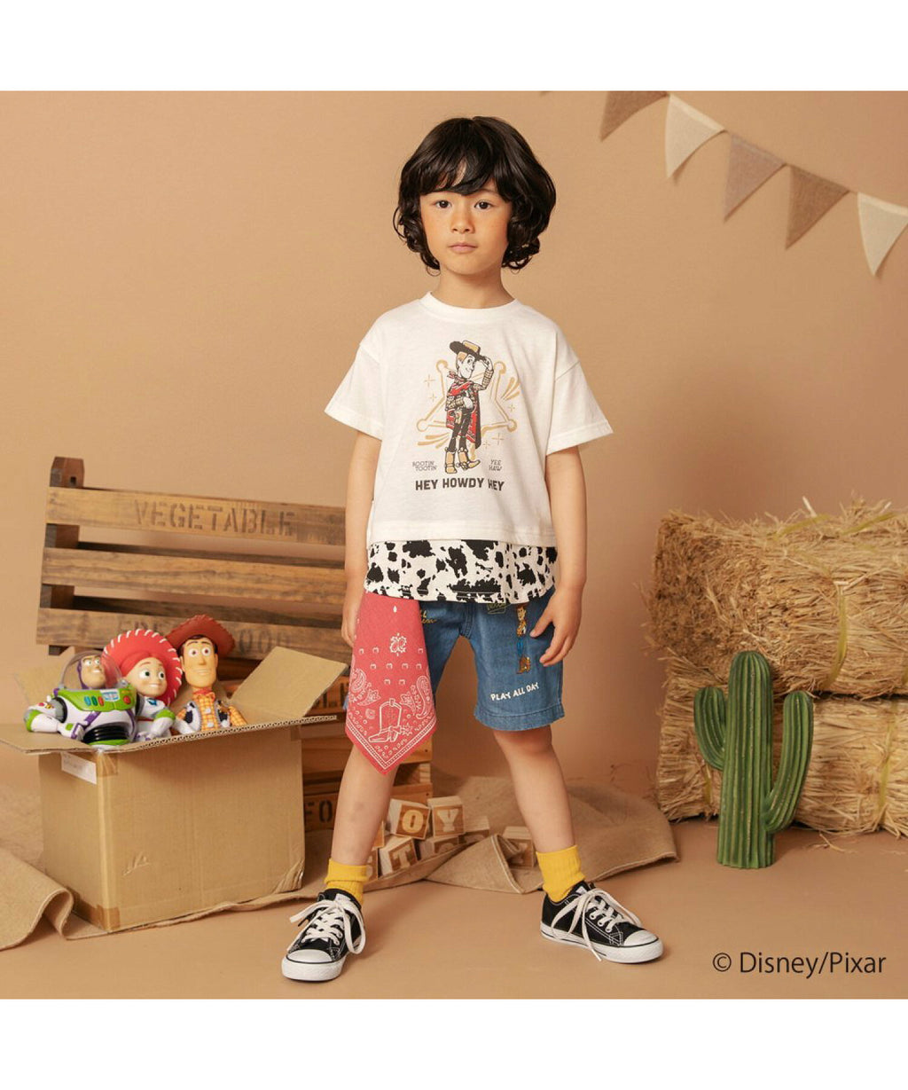 Áo thun in họa tiết 7 màu Branshes Petit Pas Assort Nhật Bản tay ngắn